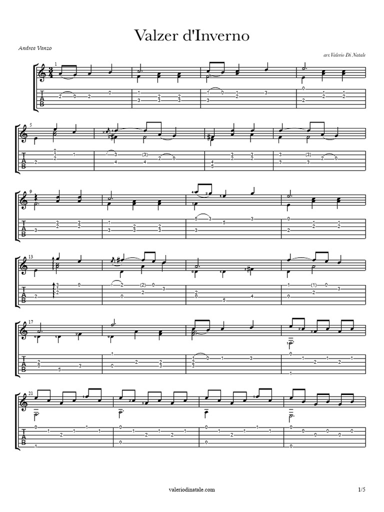 Valzer d'Inverno Sheet Music PDF | PDF