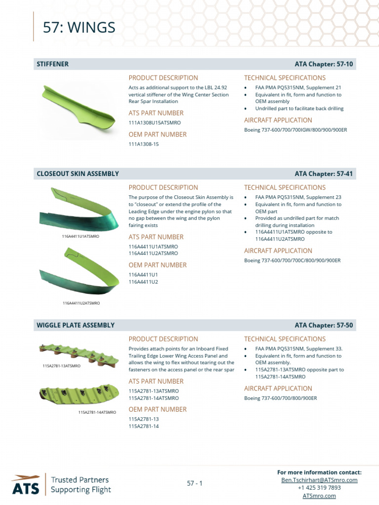 Boeing 737 Wing Component Overview | PDF | Flap (Aeronautics) | Wing ...