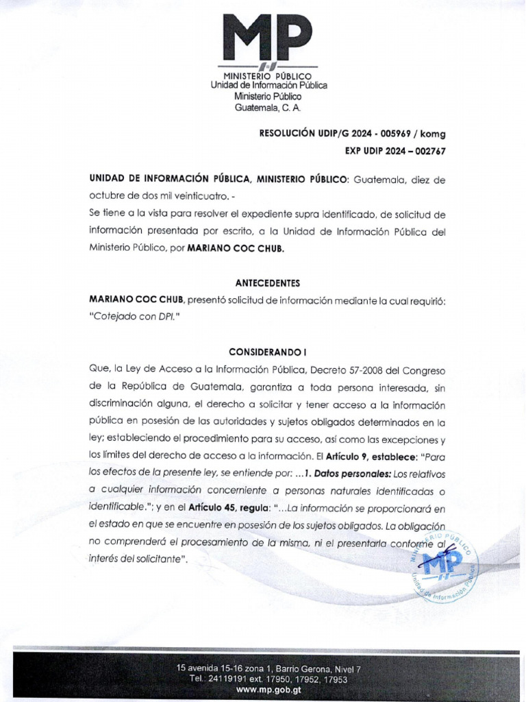 Resolucion Udip-G 2024 - 005969 (25248) - 0001 | PDF