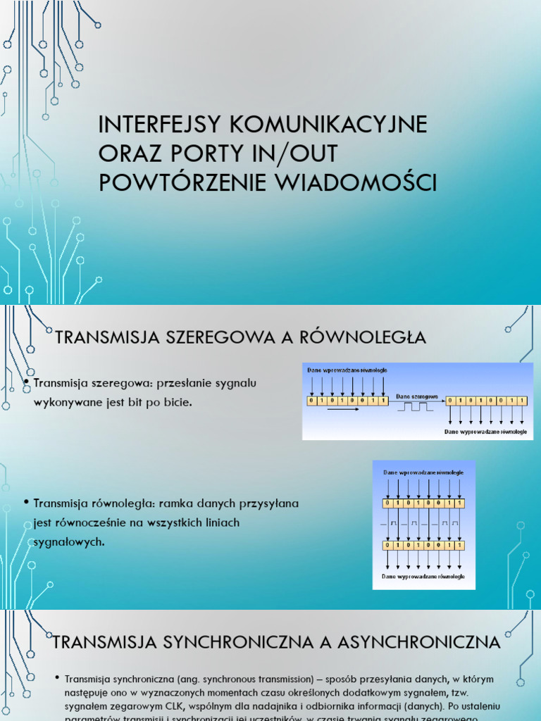 Interfejsy Komunikacyjne Oraz Porty IN - OUT | PDF