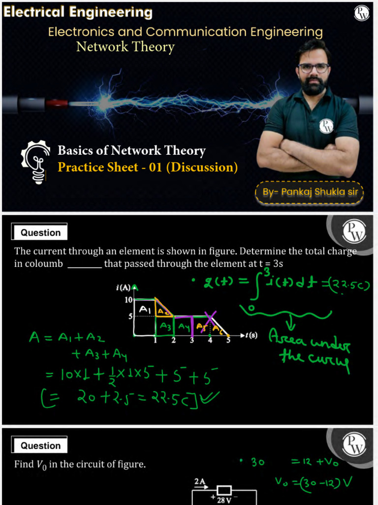 Basics Of Network Theory Practice Sheet 01 Discussion Notes Pdf