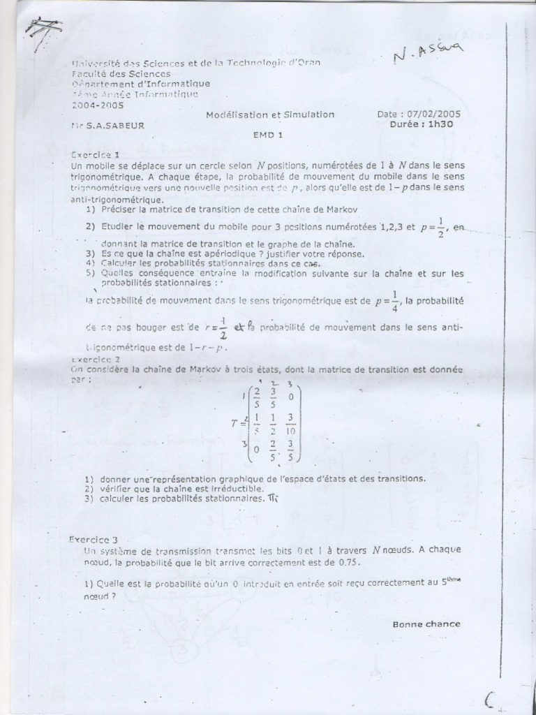 Modsim Examen 2005 By-Mias2011 | PDF