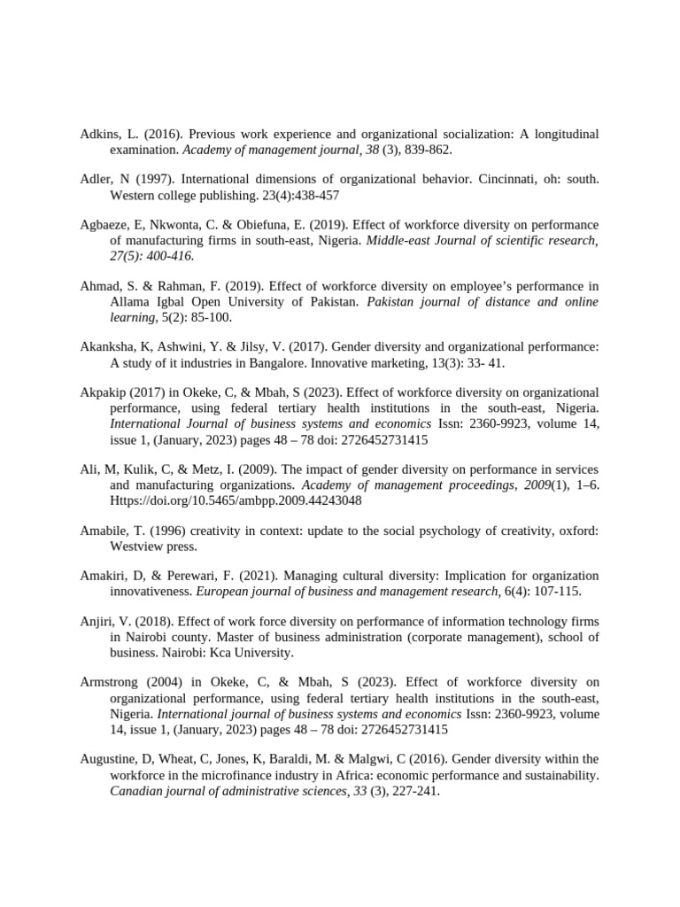 References On Workforce Diversity | PDF | Diversity (Business) | Human ...