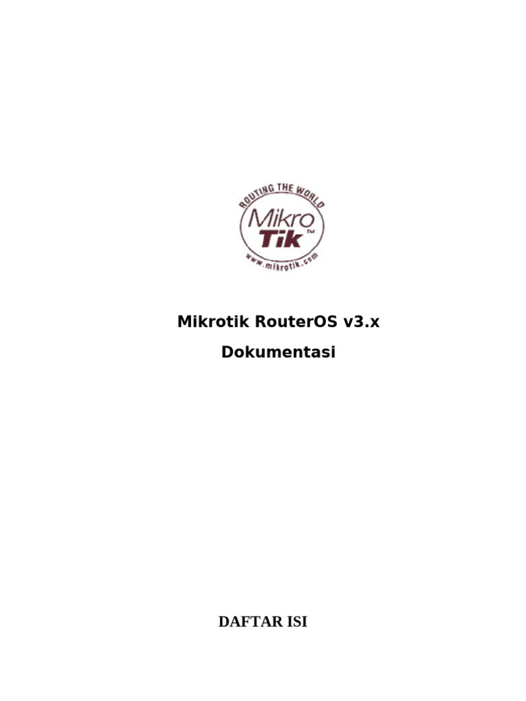 Panduan Mikrotik RouterOS v3.x | PDF