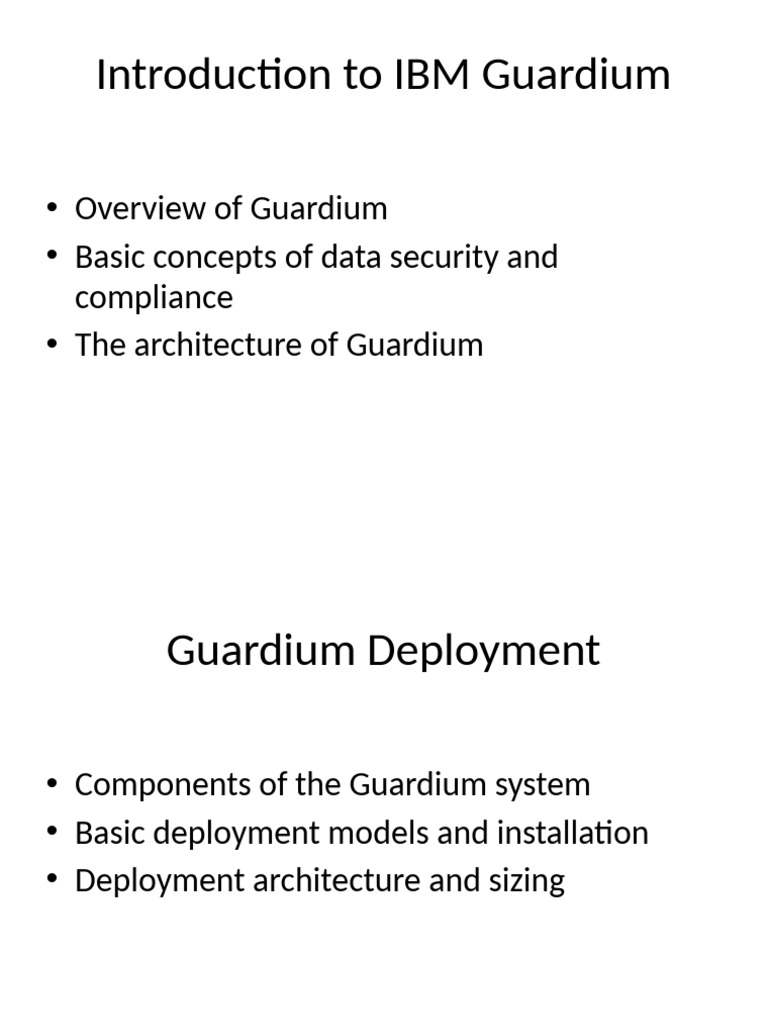 IBM Guardium: Data Security Overview | PDF
