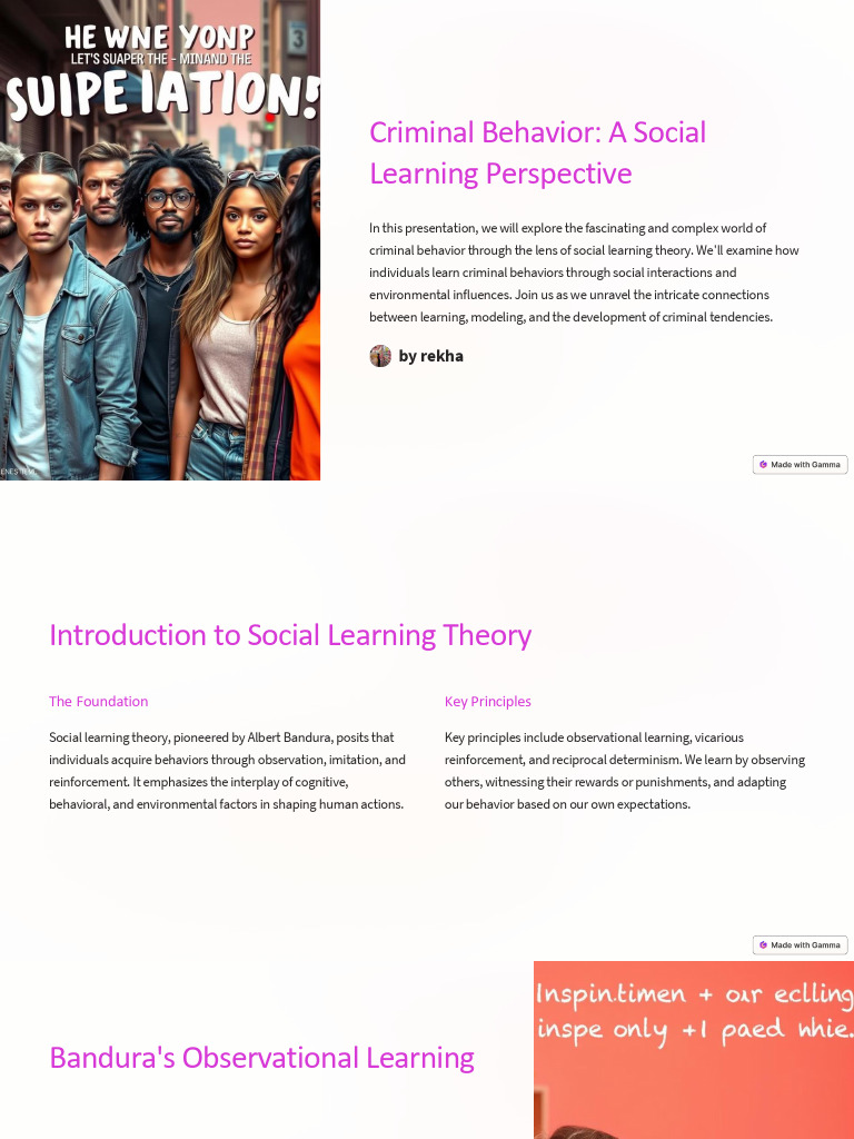 Social Learning Theory of Criminal Behavior | PDF | Juvenile ...