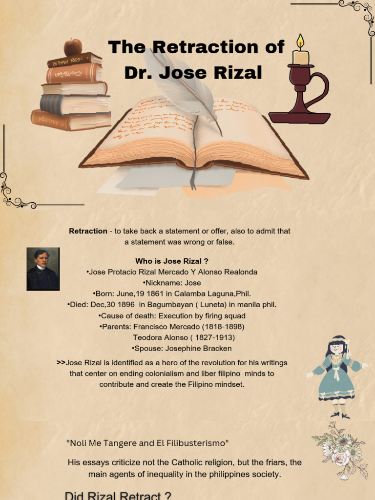 Jose Rizal's Controversial Retraction Document | PDF