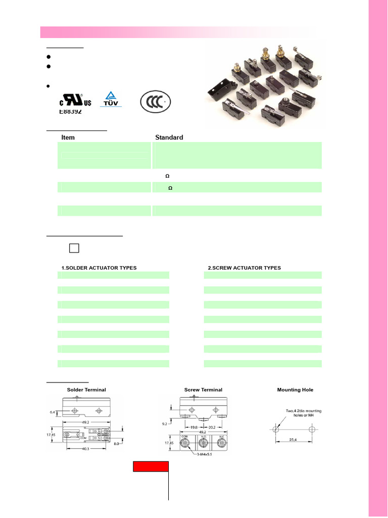 z15g | PDF | Switch | Electrical Equipment