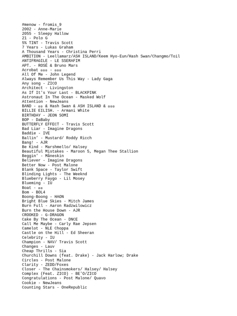 Songs | PDF | Sound Recording | Musicians