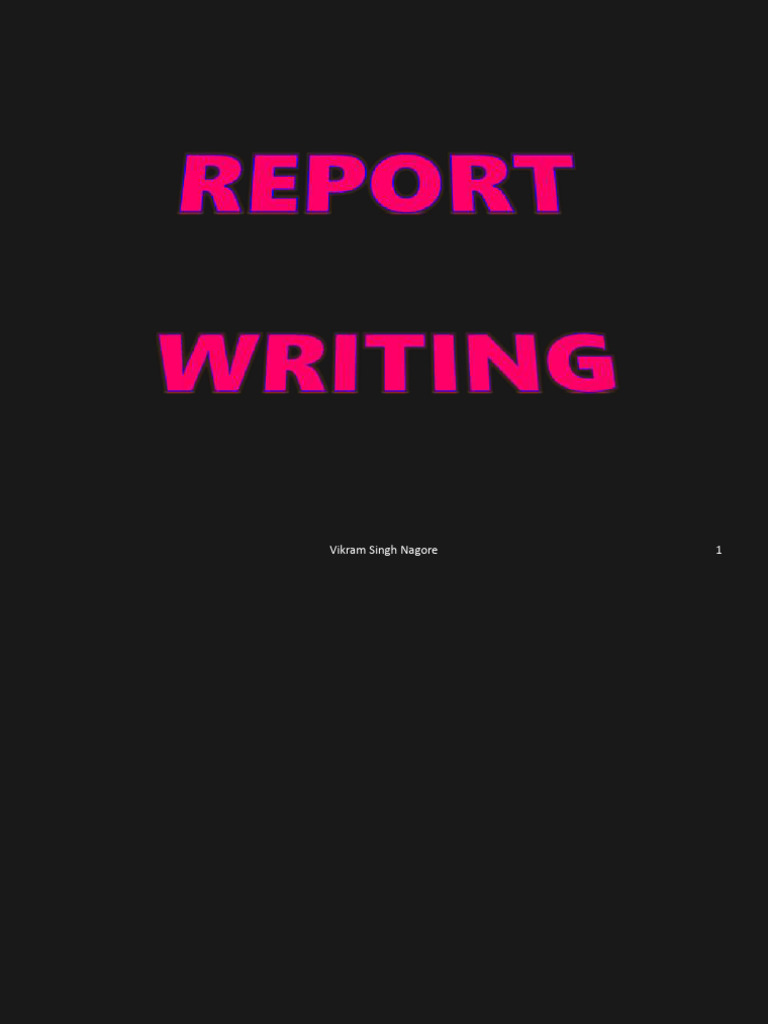 Report Writing Guidelines and Examples | PDF
