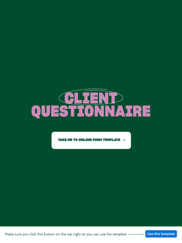 Client Questionnaire Template Online | PDF