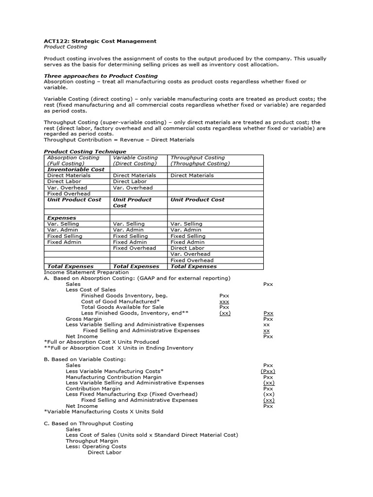 Product Costing Methods Explained | PDF | Cost Accounting | Inventory