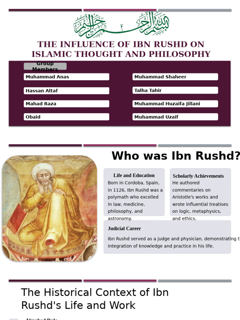 Ibn Rushd's Impact on Islamic Philosophy | PDF | Islamic Philosophy ...