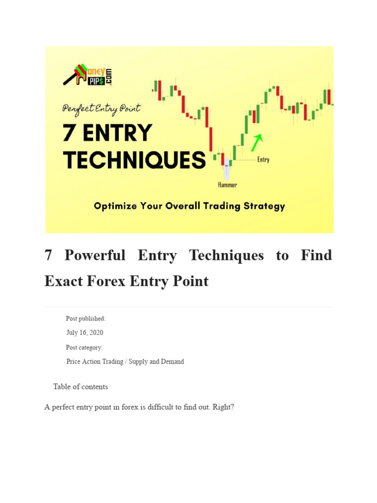 Perfect Forex Entry Techniques Explained | PDF | Foreign Exchange ...