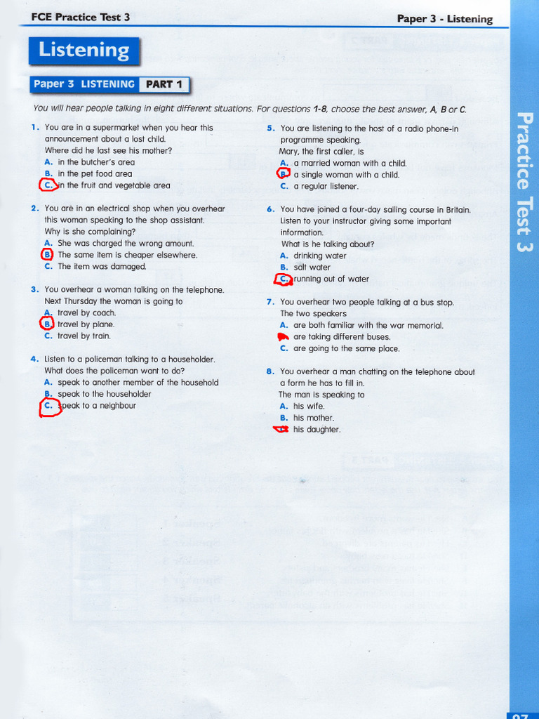 Listening Test 3 | PDF