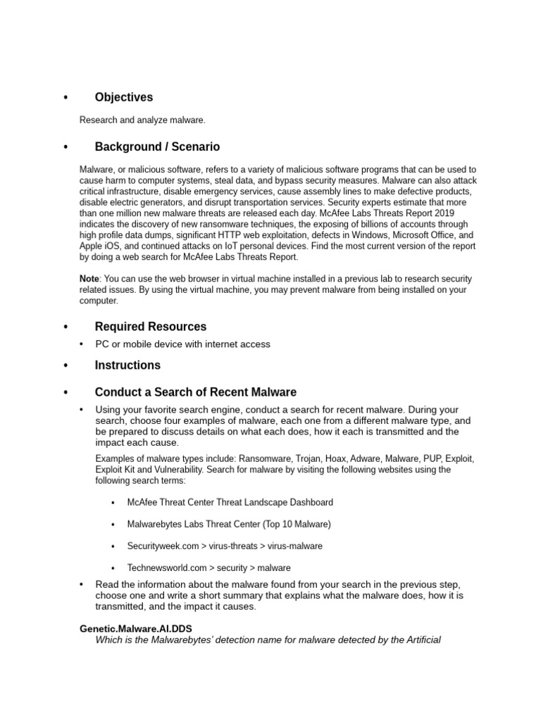 Recent Malware Analysis and Types | PDF | Malware | Security