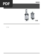 Omron D4C-1632 Compact Limit Switch - Sealed Roller Plunger With 3m Cable, 5A Rating