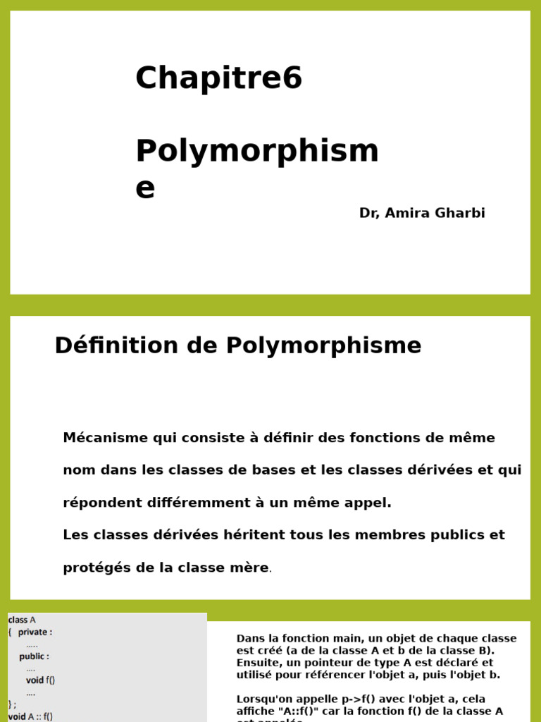 Comprendre le Polymorphisme en C++ | PDF | Classe (informatique) | C