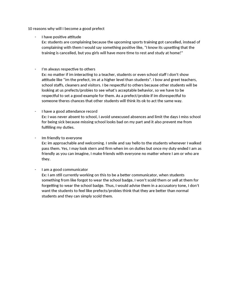 Qualities of an Effective Prefect | PDF