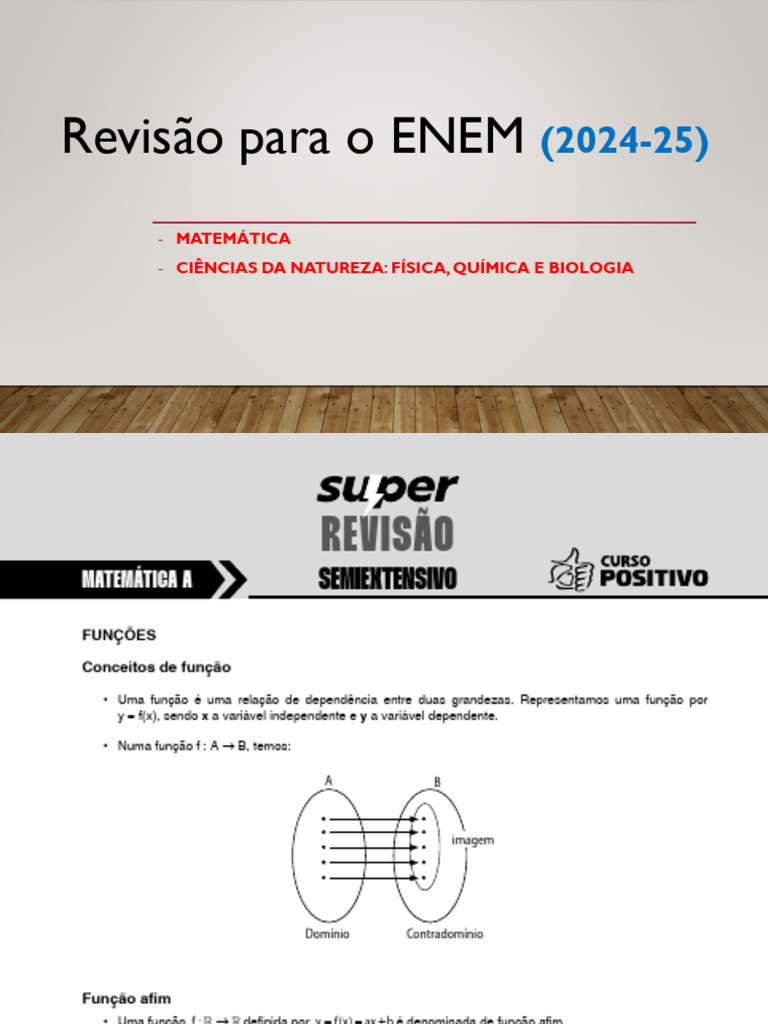 Revisão Matemática ENEM 2024-25 | PDF | Triângulo | Função (Matemática)