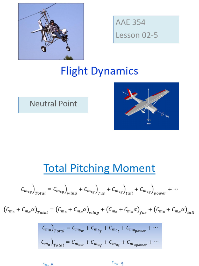 Lec 02-5 - Neutral Point | PDF | Aircraft | Fluid Dynamics