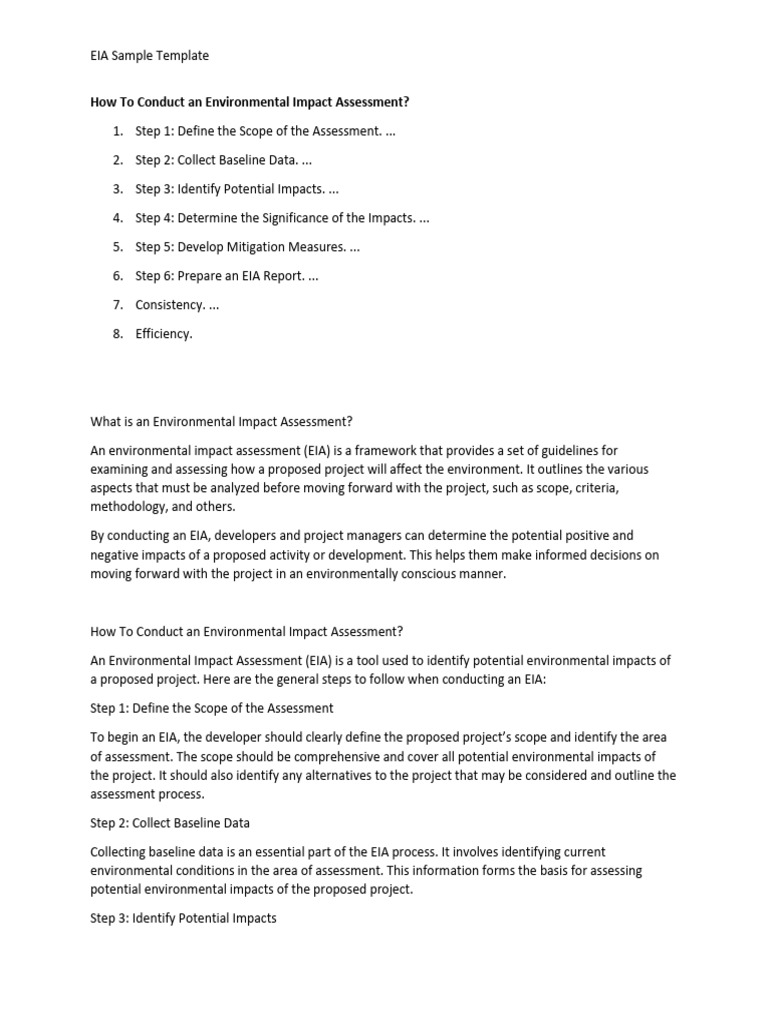 Environmental Impact Assessment Guide | PDF | Environmental Impact ...