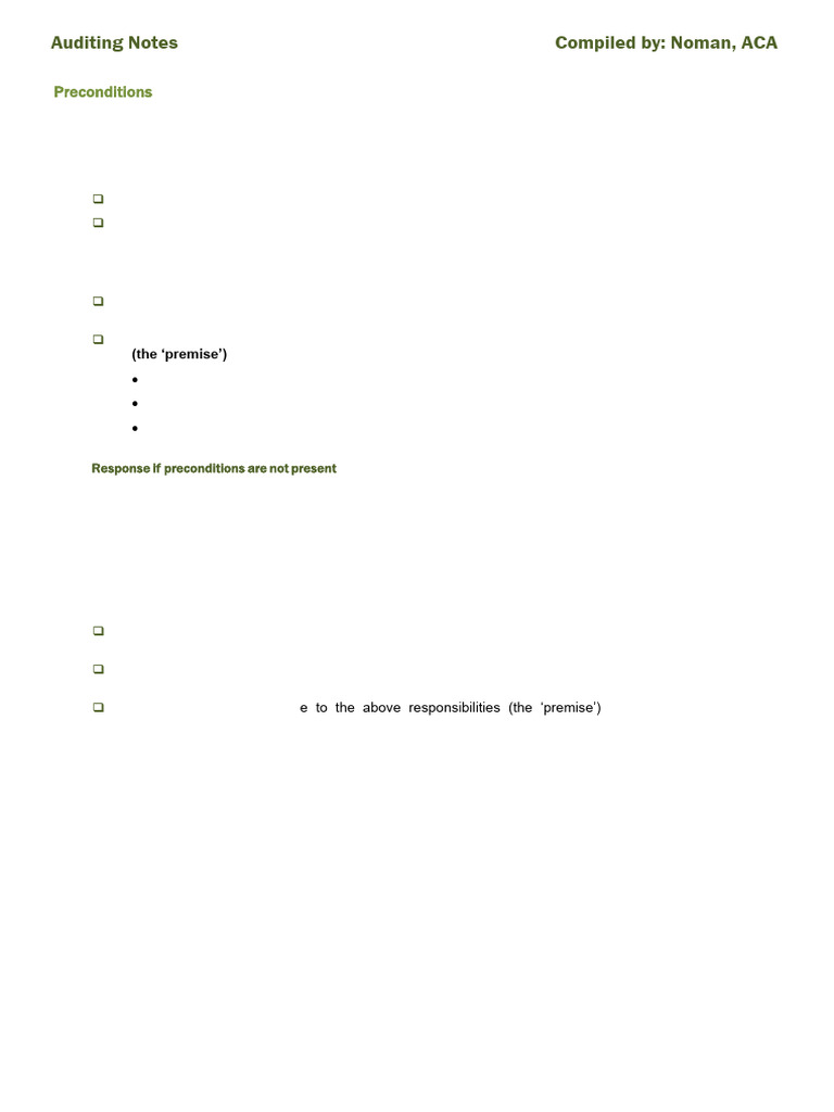 3-Preconditions of Audit | PDF