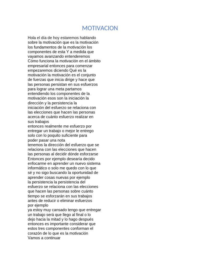Fundamentos de la Motivación Laboral | PDF | Motivación | Motivacional
