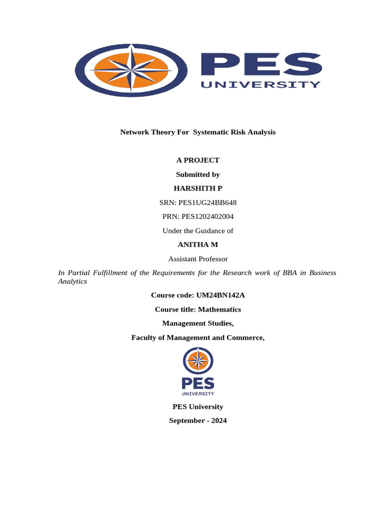 Mathematics Research Inclination Made by Harshith P | PDF | Systemic ...