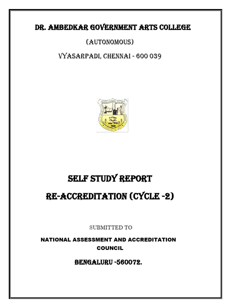 NAAC Self Study Report for Dr. Ambedkar College | PDF | Doctor Of ...