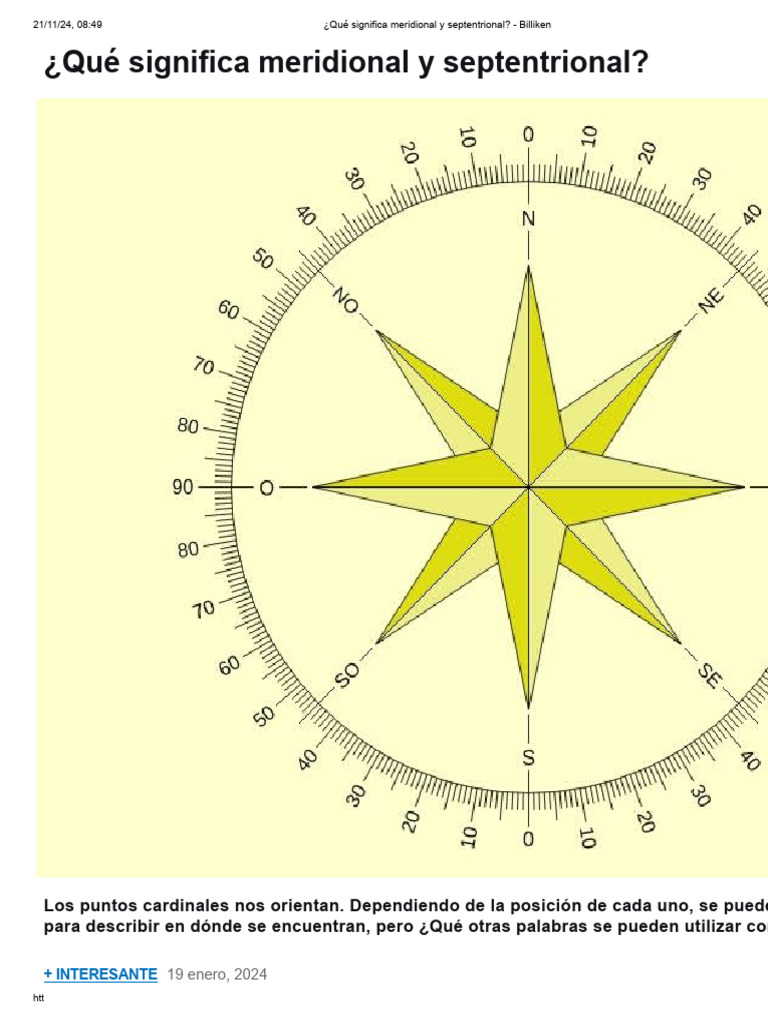 Significado de meridional y septentrional | PDF