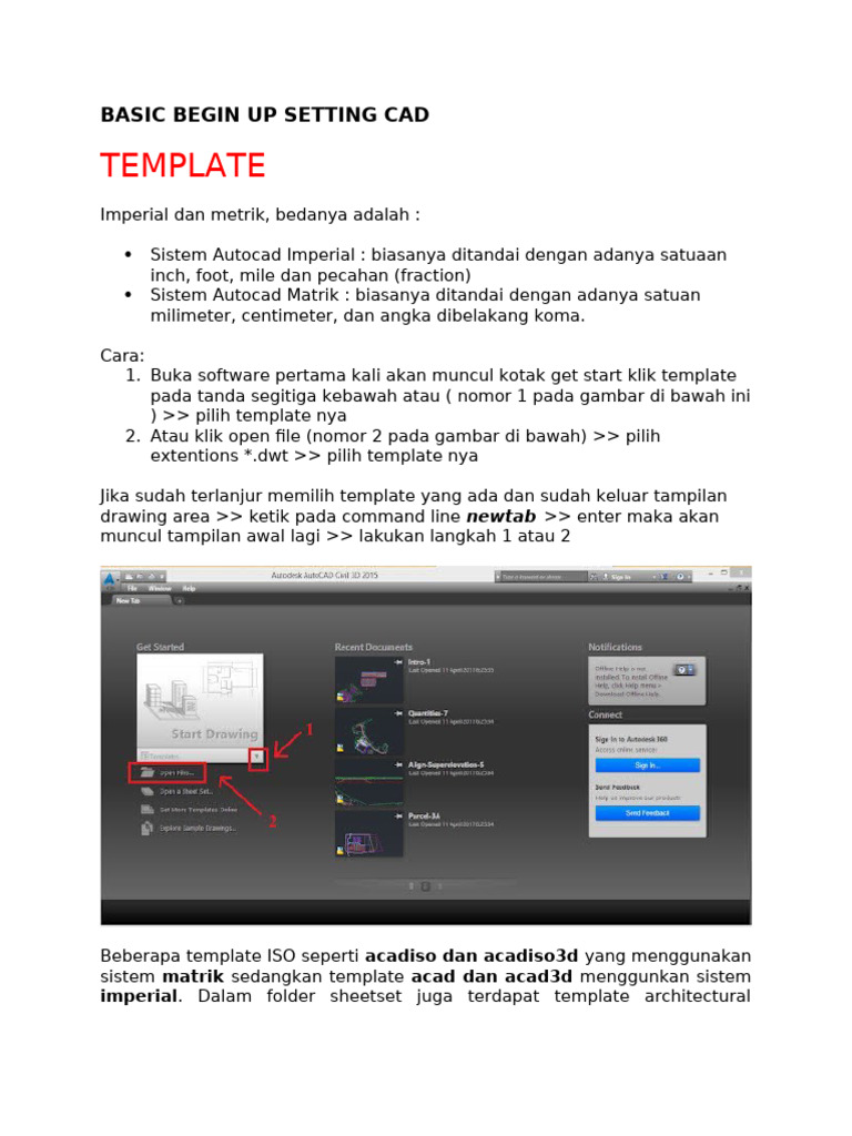 Panduan Awal Setting CAD | PDF