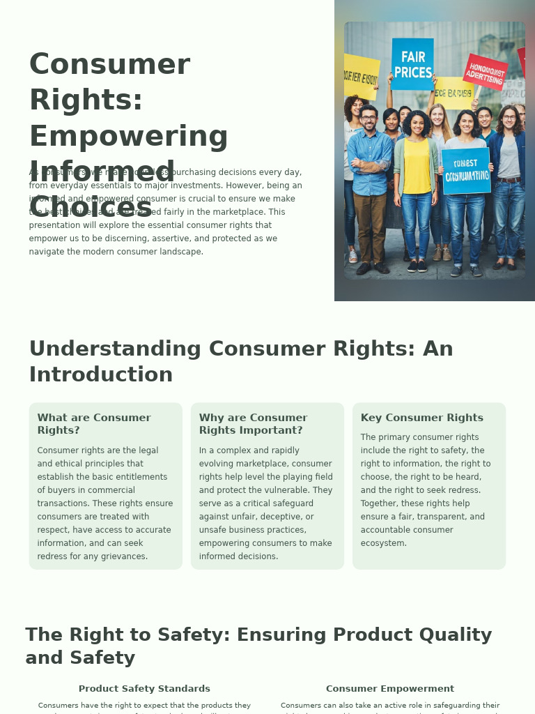 Empowering Consumers: Know Your Rights | PDF | Consumer Protection ...