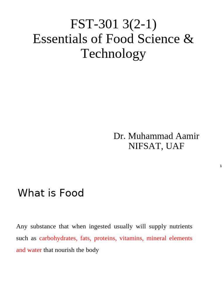 Essentials of Food Science & Technology | PDF