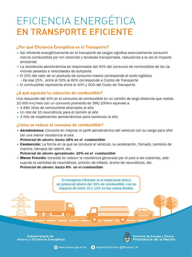 Principios Basicos de La Eficiencia Energetica en El Transporte | PDF