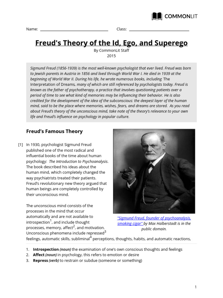 Freud's Id, Ego, and Superego Explained | PDF | Id | Sigmund Freud