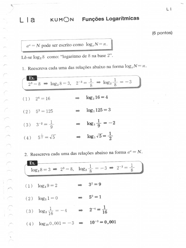 Kumon - Matemática L - Livro de Resoluções - Parte 1 - Março 2004