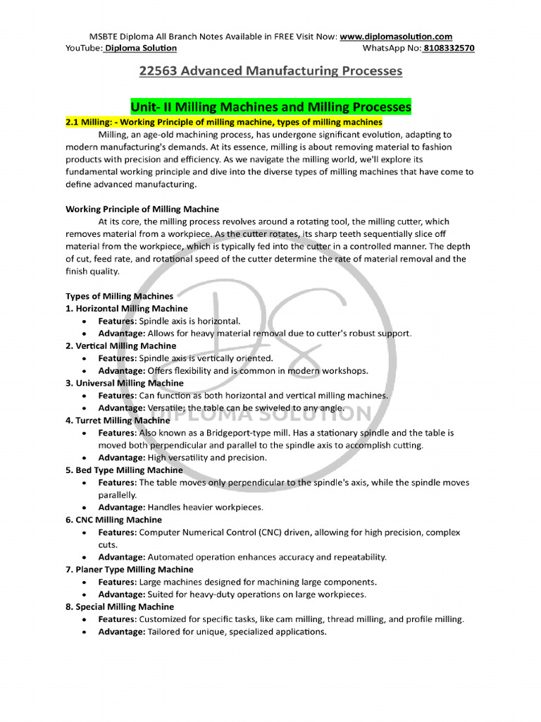 Advanced Manufacturing Processes 2 | PDF