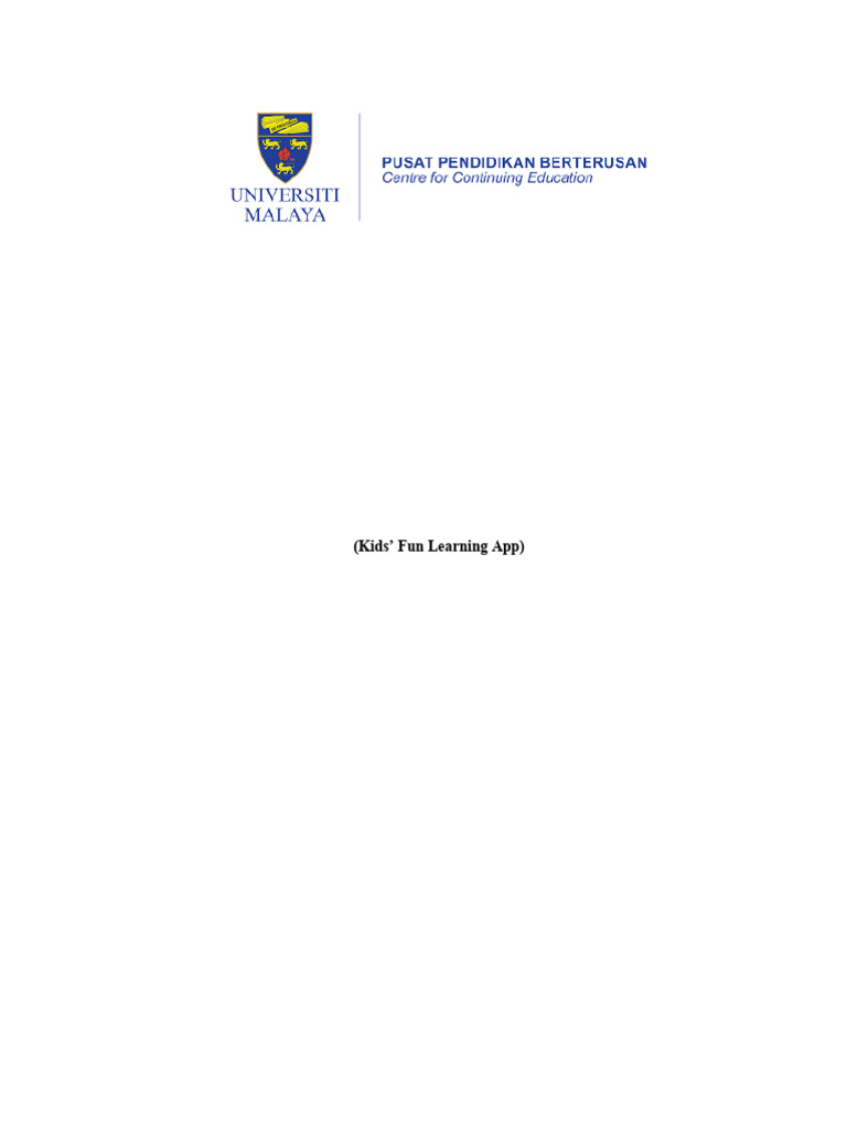 Report Project Mobile Application Device Android Studio Kids Games ...