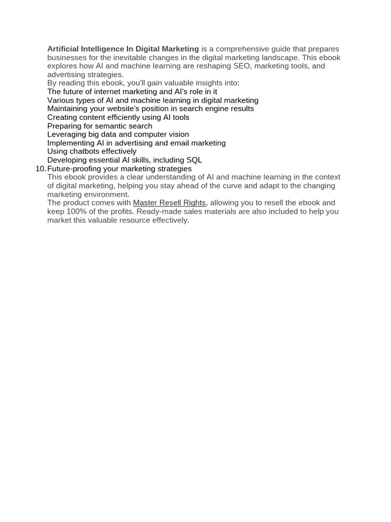 Artificial Intelligence in Digital Marketing | PDF
