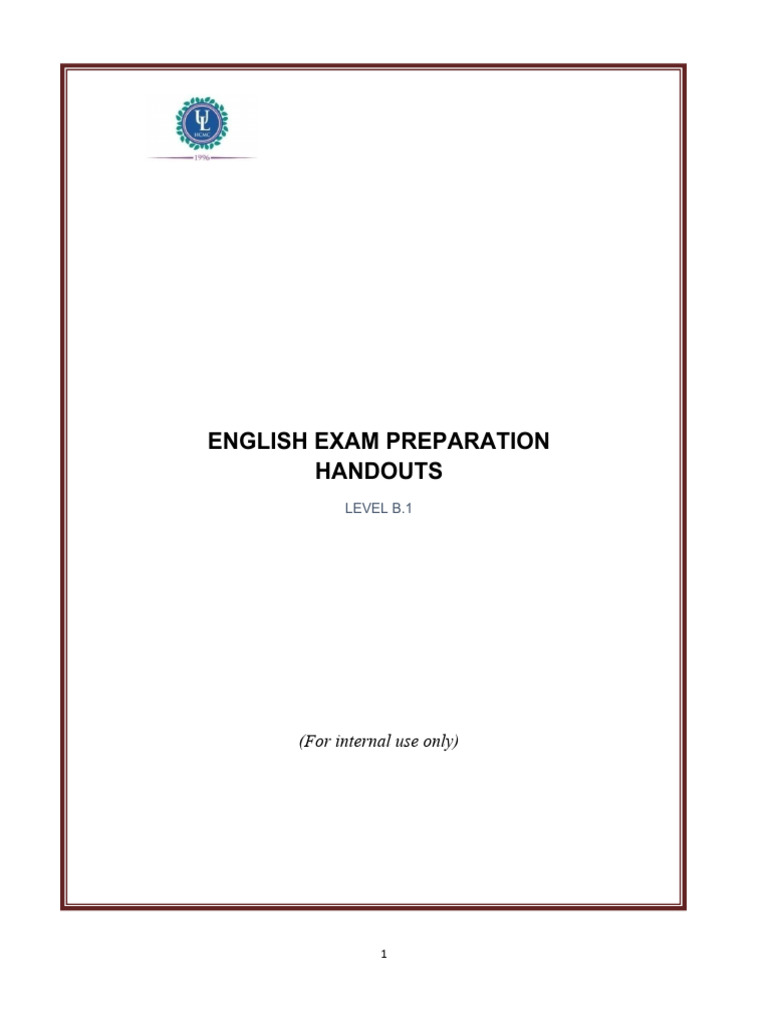 English Exam Prep Handouts B.1 | PDF | Camping