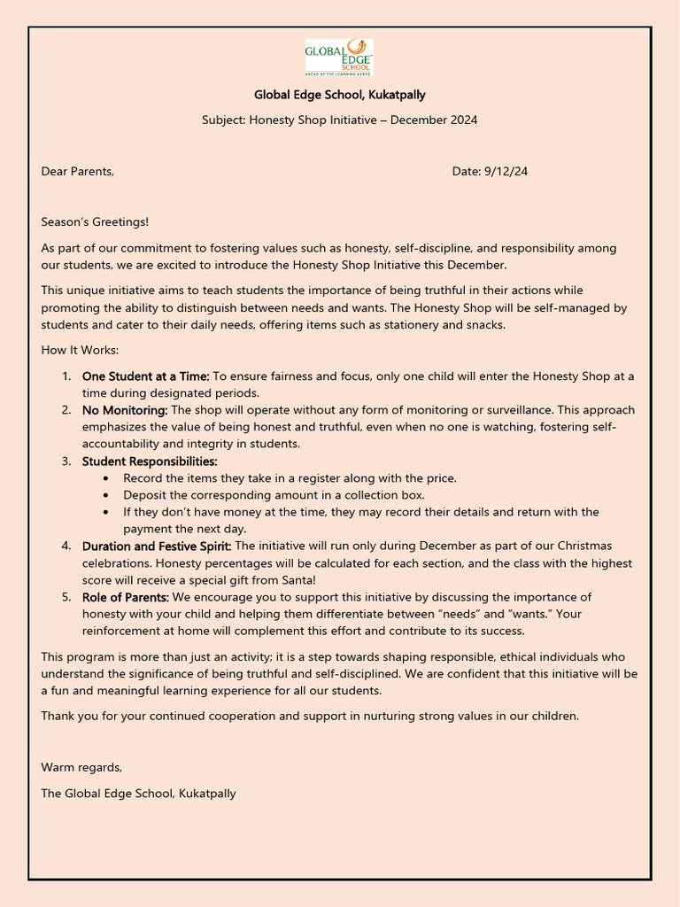 Honesty Shop - Circular | PDF