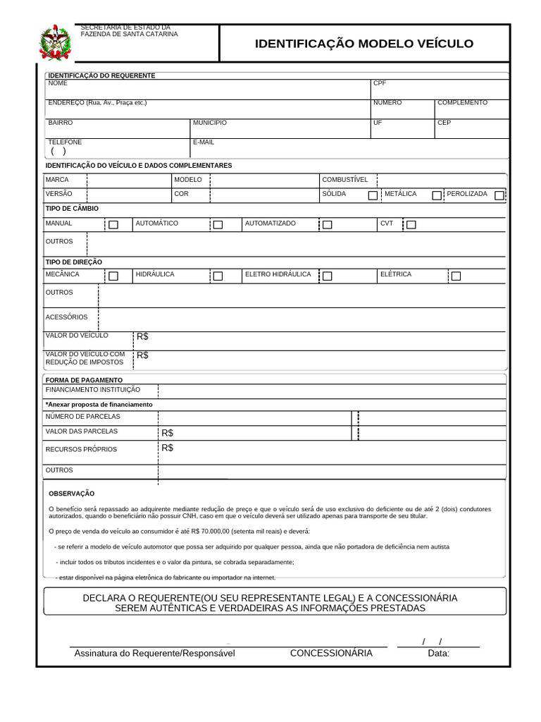 Identificação do Modelo de Veículo | PDF