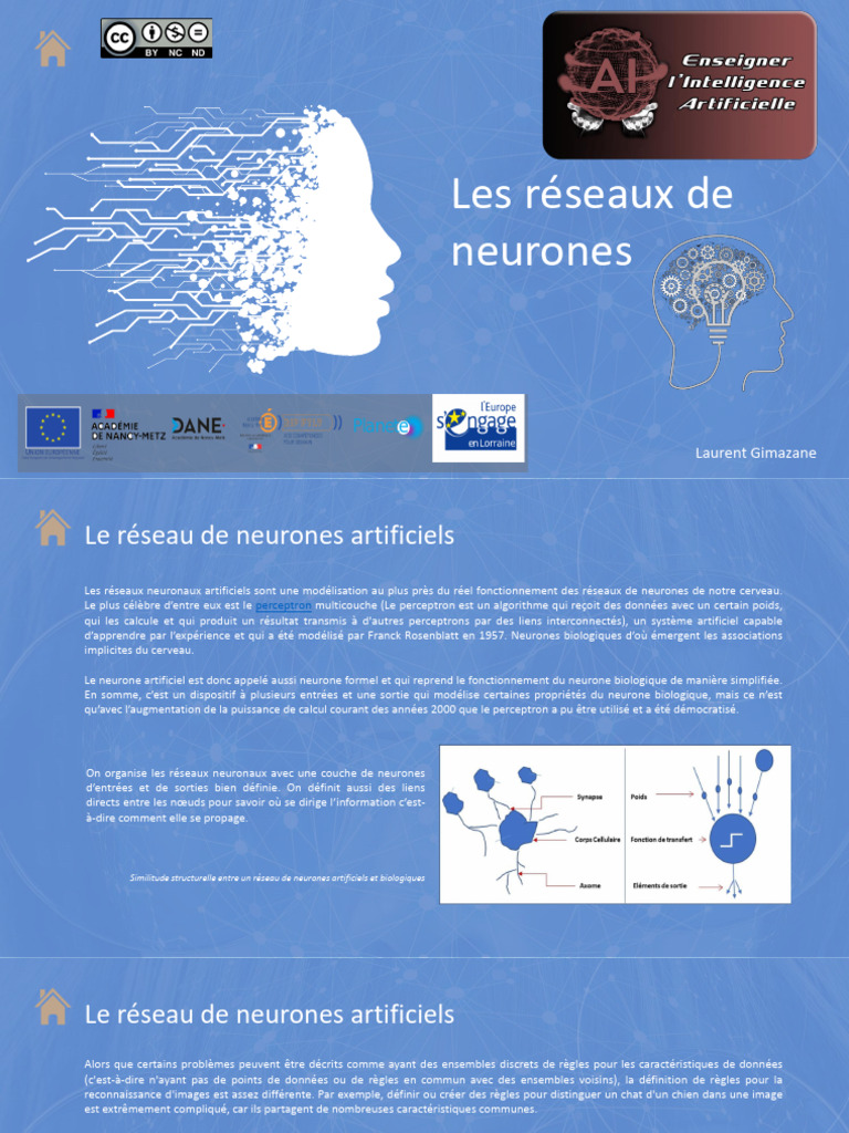 7-Les Reseaux de Neurones | PDF | Réseau de neurones artificiels ...