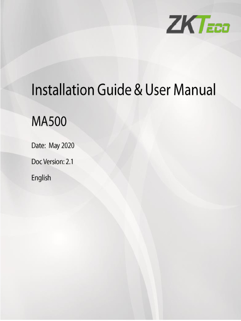 MA500 Installation & User Manual | PDF | Authentication | Security ...