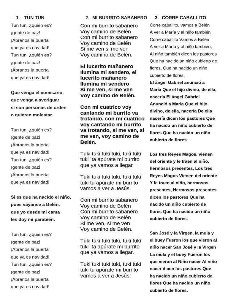 Villancicos para celebrar Navidad | PDF | María, madre de Jesús