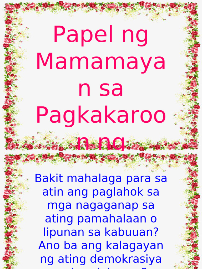 Papel Mamamayan | PDF