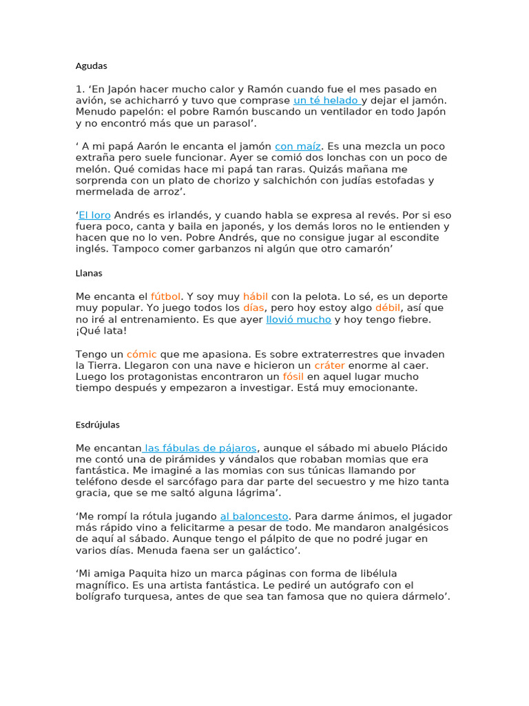 Dictados Tildes | PDF