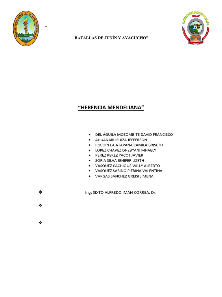 Informme de Práctica 02 Genetica General | PDF | Dominancia (Genética ...