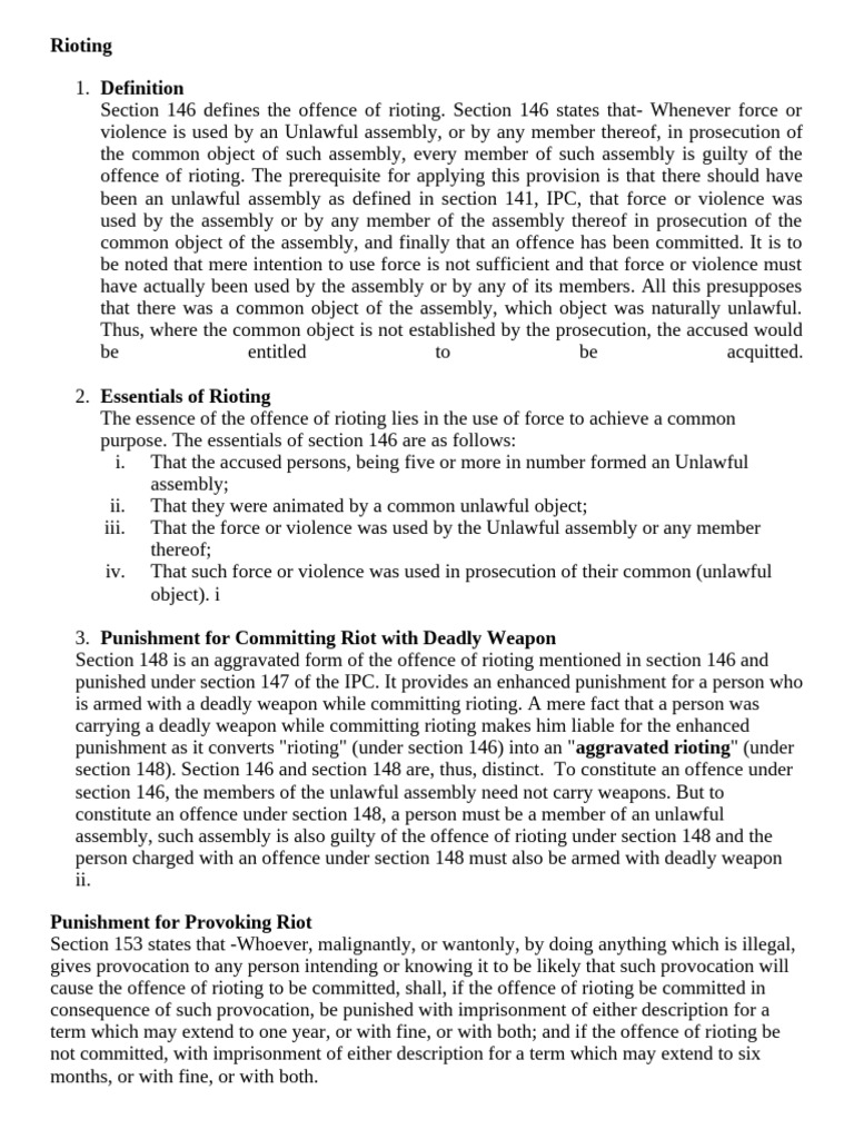 Rioting | PDF | Crimes | Crime & Violence
